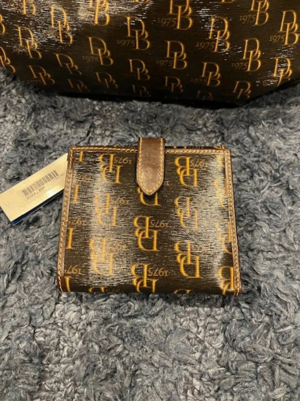 Dooney & Bourke 1975 Collection - Patent Leather Monogram Purse + Wallet Set - Picture 13 of 16